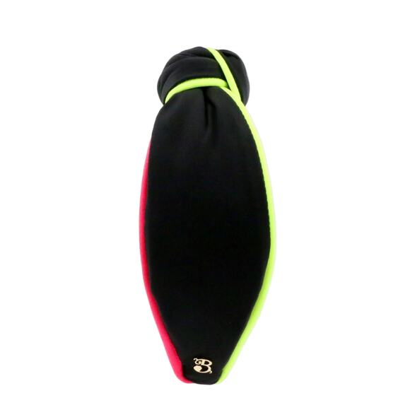 80s Miami Neon Piping Black Neoprene Topknot main image 6